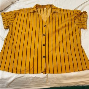 Striped yellow short sleeve